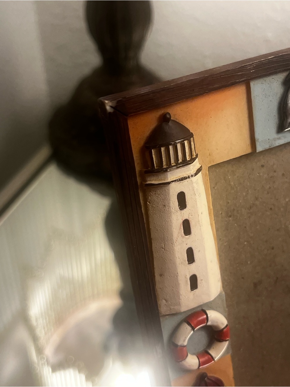 Vintage 3D Coastal Nautical Resin Picture Frame – Lighthouses, Anchor & Boat - Picture 6 of 8